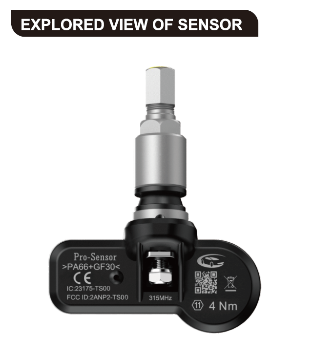 MX-315Mhz/433Mhz programmable universal TPMS Sensor Pro-Sensor Tire Pressure Sensors