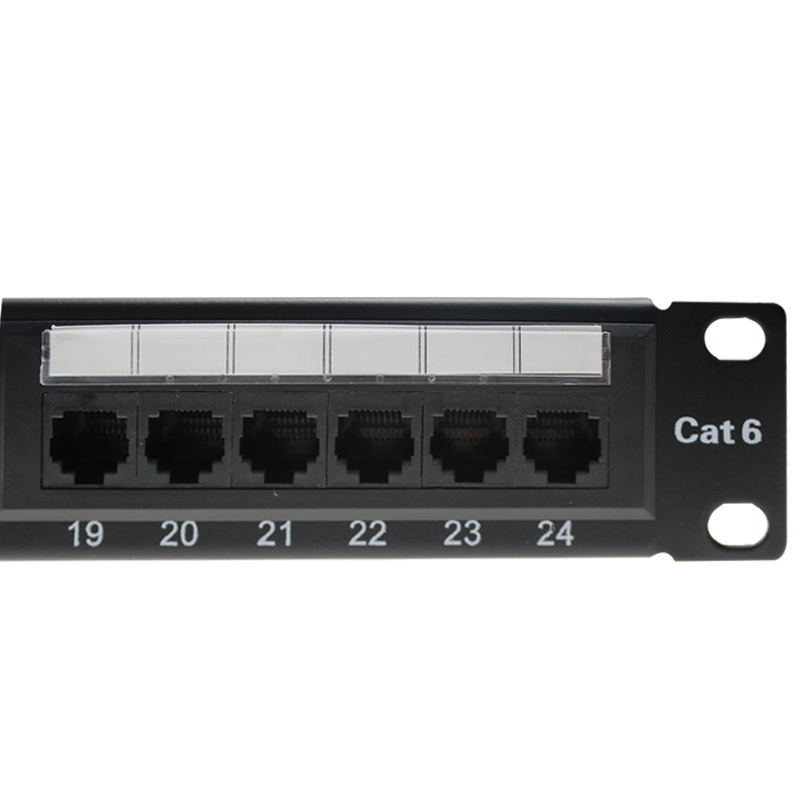 RJ45 Patch Panel 1U 24Way utp 24 Port Cat6 Keystone Patch Panel