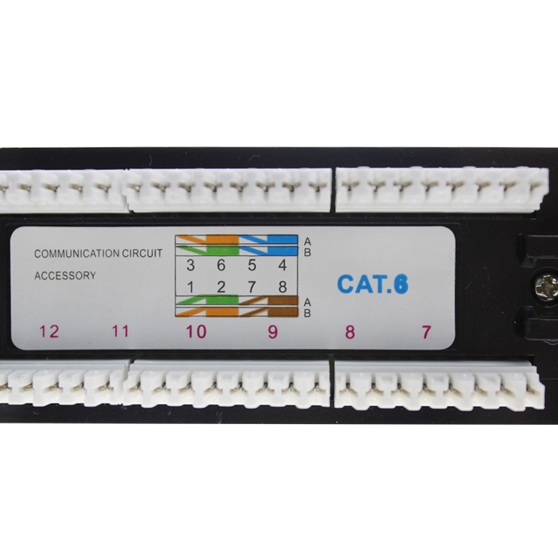 RJ45 Patch Panel 1U 24Way utp 24 Port Cat6 Keystone Patch Panel