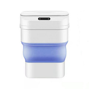 New Plastic Smart Sensor Folding Trash Can Garbage Trash Bin with Sensor Touchless Trash Can for Kitchen, Bathroom, Car, Office