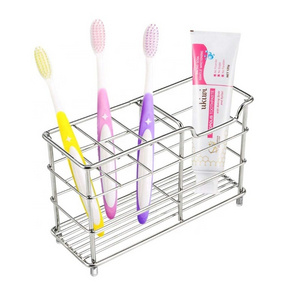 Amazon Best Seller Bathroom Accessories 304 Stainless Steel Toothbrush Holder Toothpaste Stand Holder