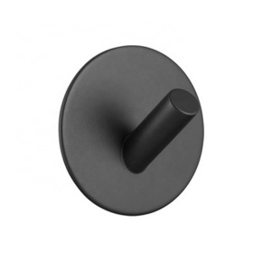 Stainless Steel Self-Adhesive Bag Hook Black Robe Wall Mounted Coat Clothing Hook Metal Hook for Towel Hanger