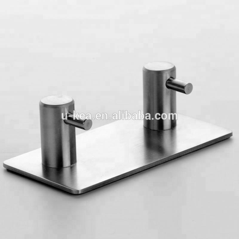 SUS304 Stainless Steel Self 3M Adhesive Hook Bathroom Shower Robe Double Hook Wall Coat Hook for Key Handbag Hanger