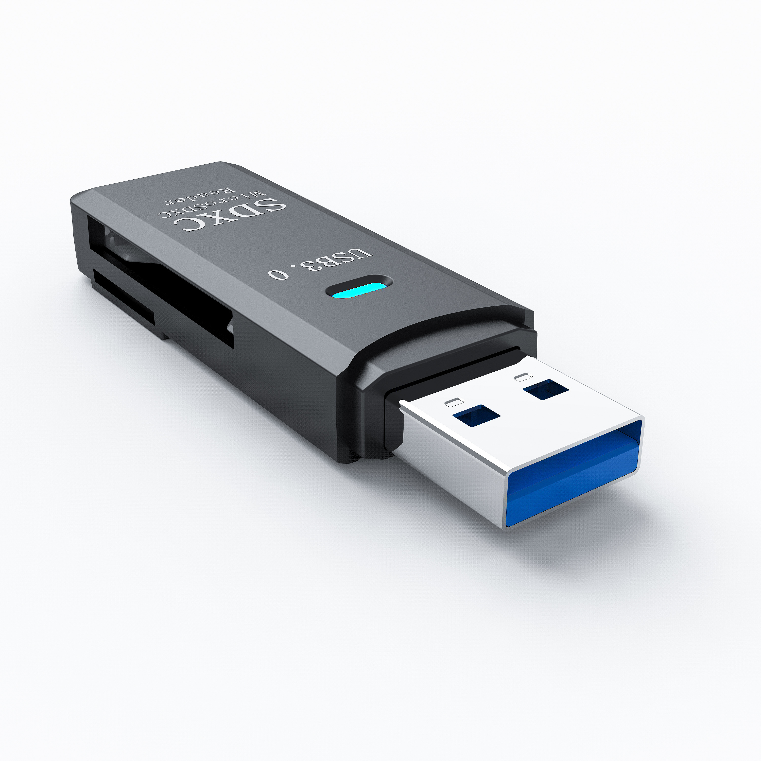 USB 3.0 Card Reader For TF SD SDHC Micro-SDHC ABS Case Fast Speed