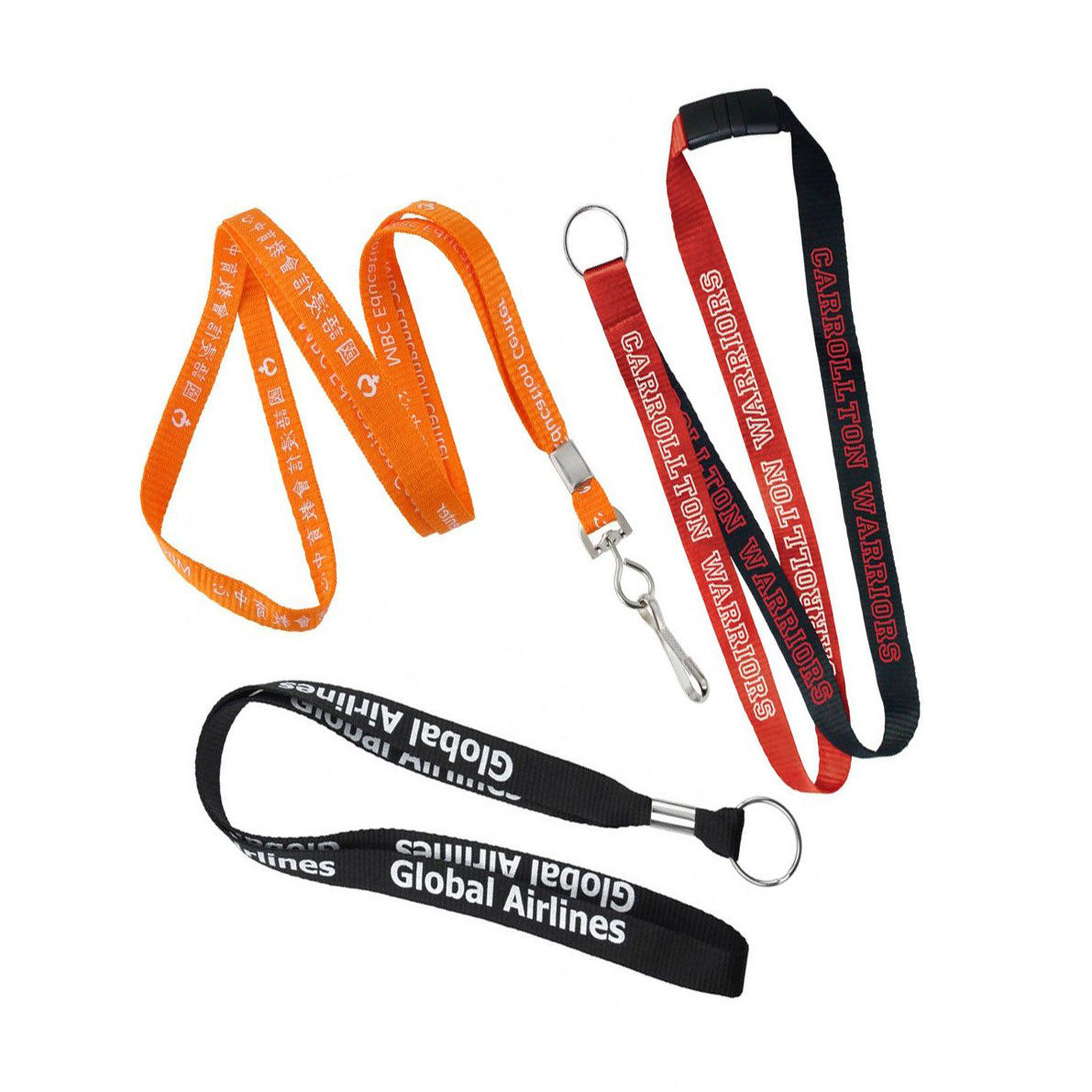 Factory Manufacturer Wholesale Blank Sublimation Polyester Nylon Plain Custom Neck Strap Promotional Lanyards with Logo Printing