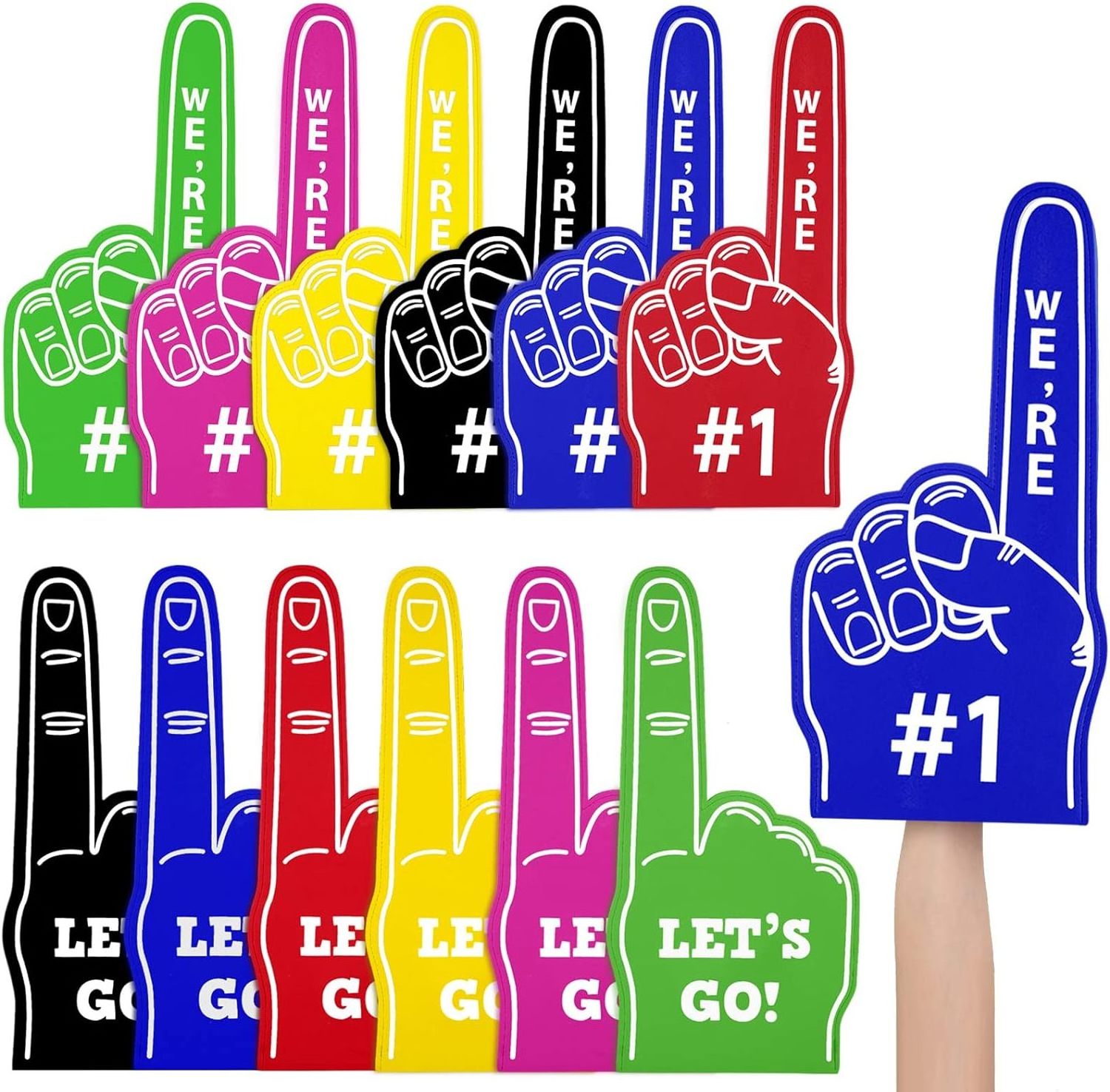 Customized EVA Cheerleading Gloves Hand Baseball Foam Fingers Foam Fan Finger for Sports Celebration Events