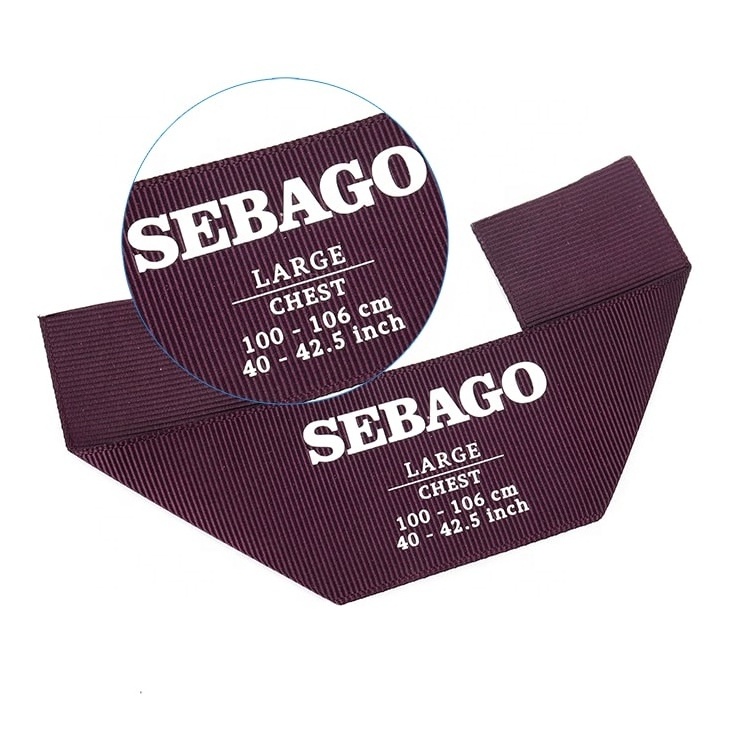 High Density Damask Clothing Woven Labels Custom Printed Private Logo Fabric Neck Labels Folded Textile Use Free Sample