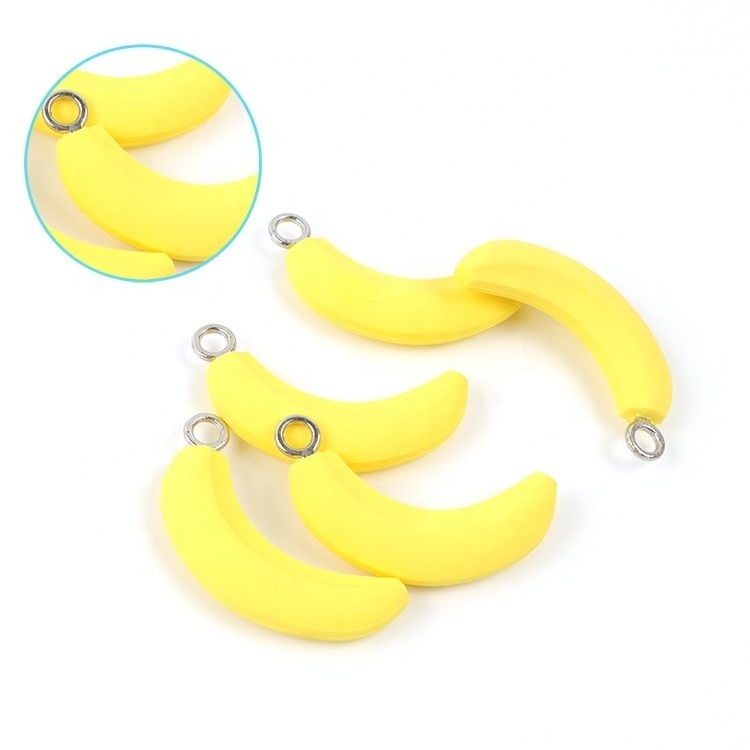 High Quality Custom Fruit Logo banana Plastic Rubber PVC Bag Zipper Puller Rubber Silicone Zip Puller / slider for Bags