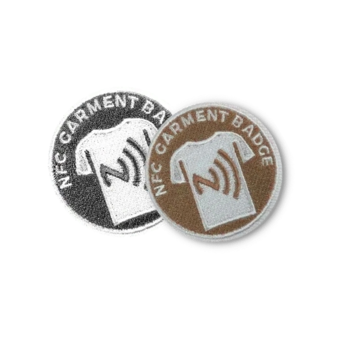 NFC Tag Garment Label Embroidery Patch with NFC chip Woven NFC Garment Badge Anti-fake Traceable Brand Clothing Canvas Patches