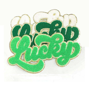 Embroidery Custom Chenille Patch Iron On Laser Cut Patches Chenille Letter Patches for Clothing Chenille Varsity Letters