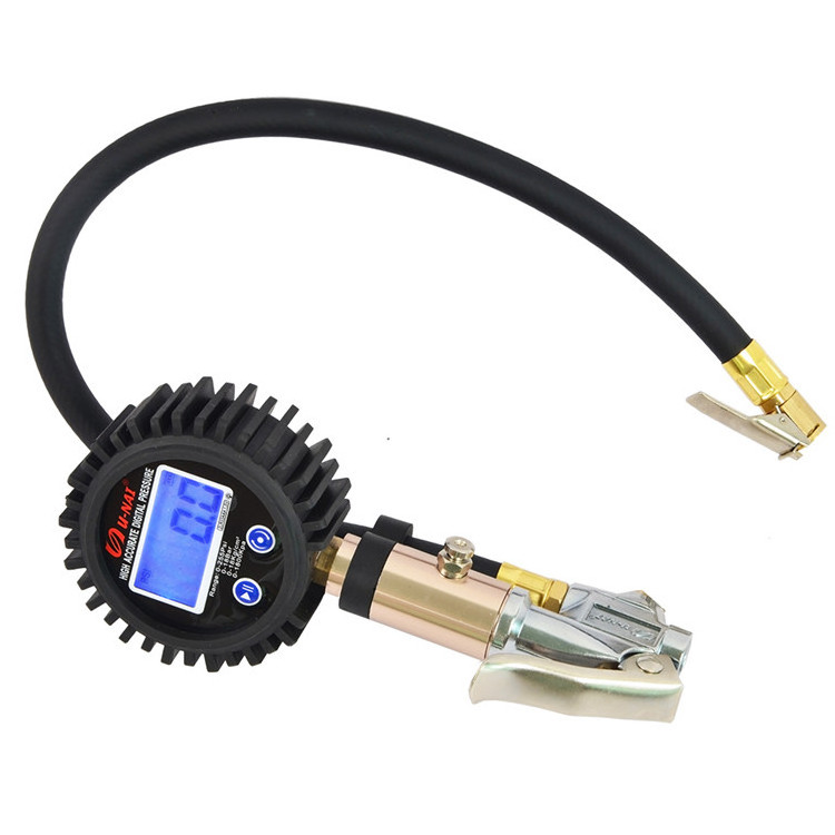 0.1 Resolution Tire Inflator with Pressure Gauge 255 PSI Digital Heavy Duty Brass Ari Chuck 529g N.Weight Tire Inflator Gauge