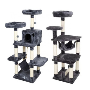 U-PETS Factory Direct Supply Classic Cat Tree, Cat Scratching Post, Cat Tower with Cat Room and Hammock