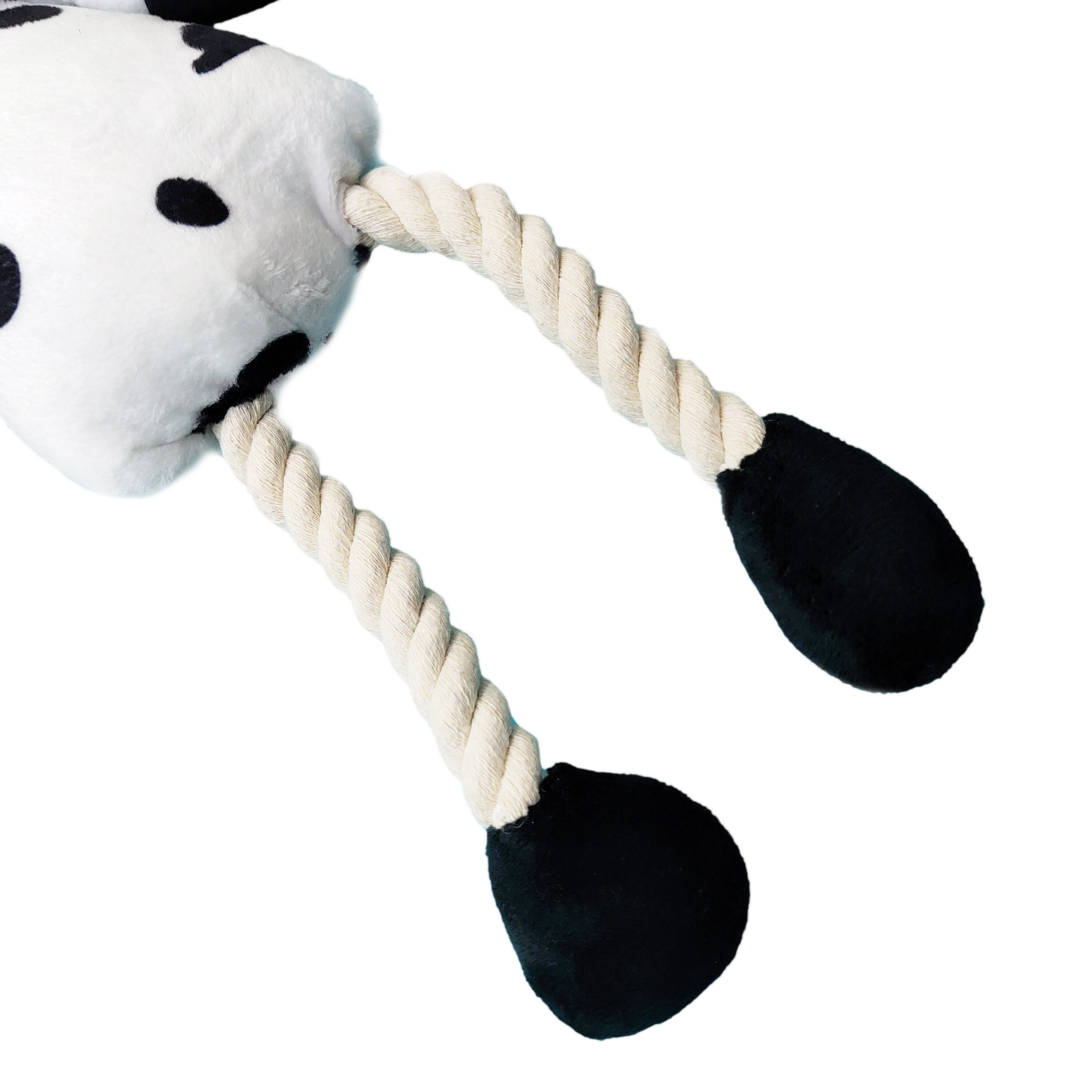 Factory custom interactive plush cow shaped dog chew toy