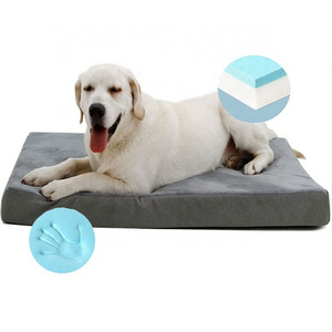 U-PETS Memory Foam Mattress Dog Beds Cushion Waterproof Pet Bed for Crate with Removable Washable Cover