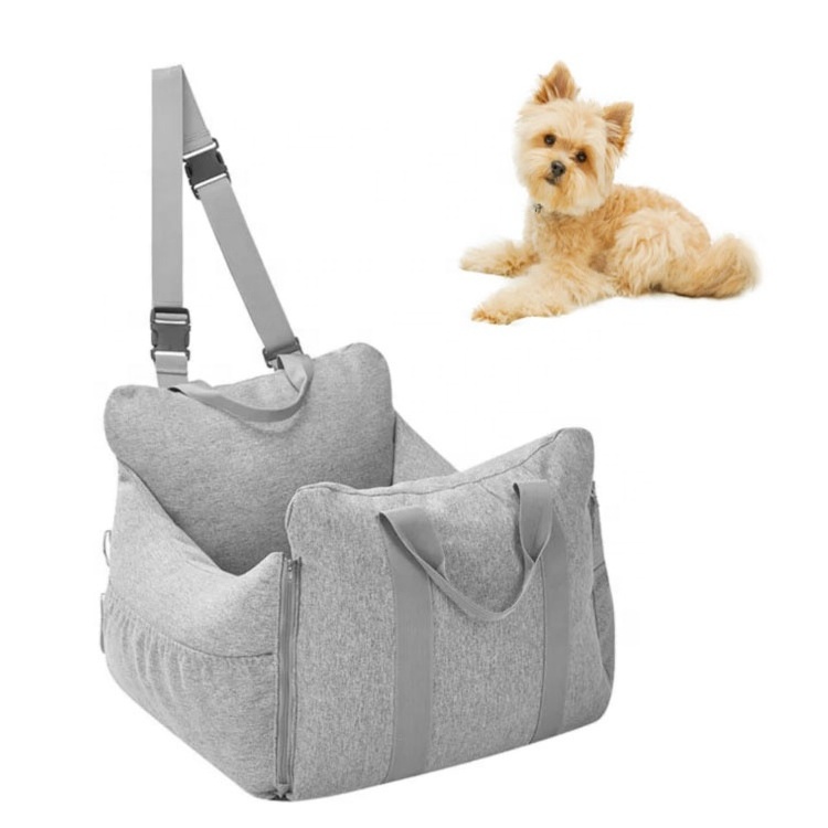 Dog Car Booster Seat travel and outdoor pet bed Car Seat for  Dogs with Removable Pillow & Safety Belt Washable Pet sofa bed