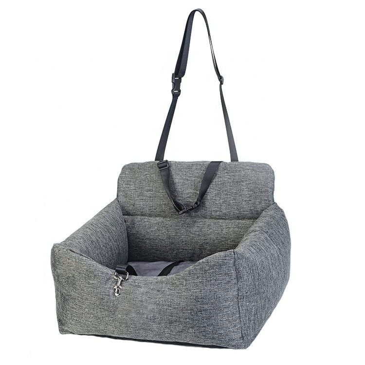 U-PETS Different fabric kinds of Dog Car Seat for Dogs, Both Sides with Storage Pockets Washable dog bed