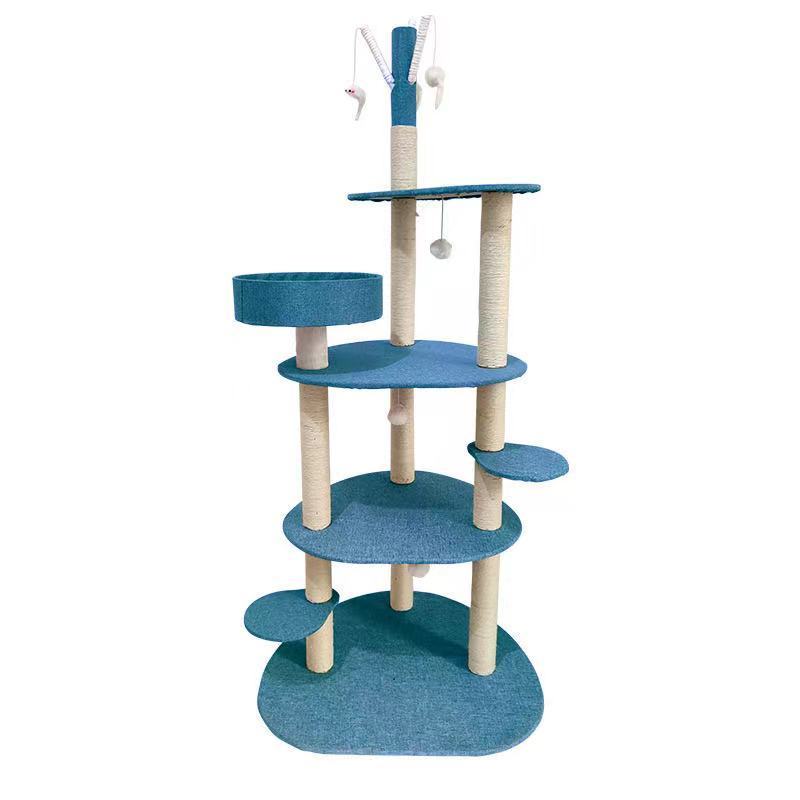 Luxury Pet Products Cat Tree Scratching Sisal Posts Modern Cat Furniture Custom BSCI Toys for Cats Sustainable Interactive Toy