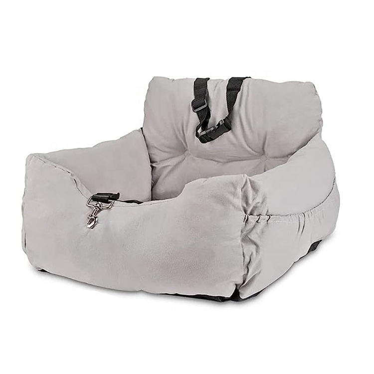 U-PETS Different fabric kinds of Dog Car Seat for Dogs, Both Sides with Storage Pockets Washable dog bed