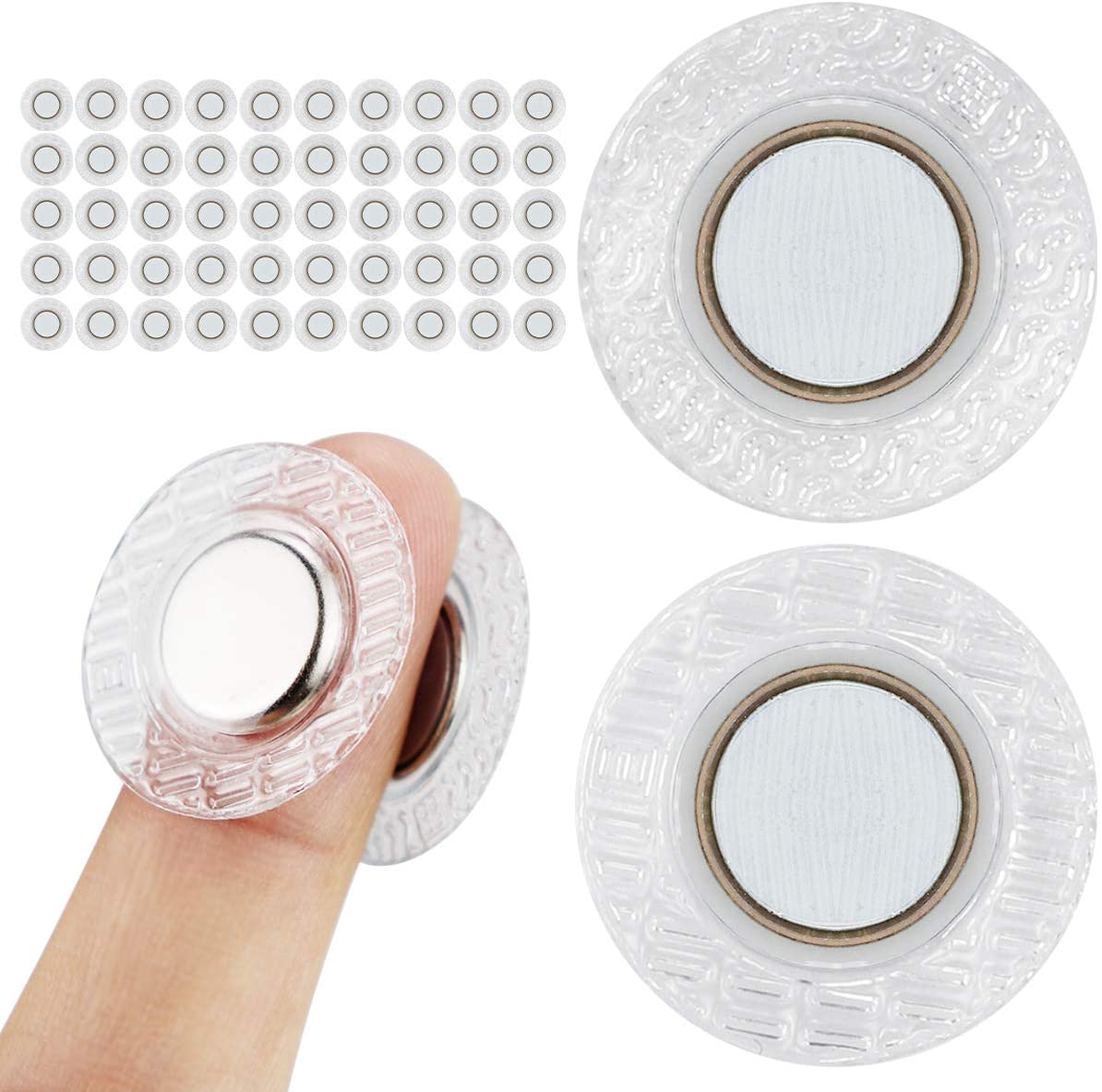 Hidden Sew Magnetic Snap PVC Invisible Magnetic Closure Buttons For Carton