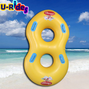 Normal In stock 0.75mm thickness PVC 2 Person waterpark slide tube double seat tube inflatable water park slide for Cobra Slide