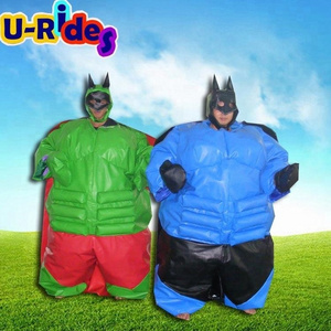 Custom Inflatable Sports Games Bat Man Sumo Wrestling Foam Padded Sumo wrestler suit costume For Indoor or Outdoor playground