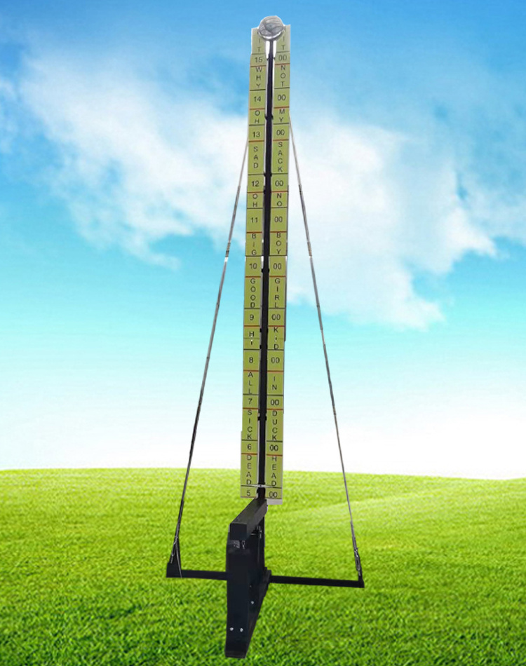 15-Foot High Metal Striker Game with Hammer for Outdoor Amusement for Carnival Events and Shopping Mall Activities