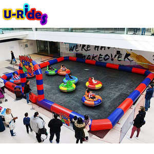 Factory wholesale amusement park equipment electric inflatable bumper car battery operated bumper cars with inflatable fence