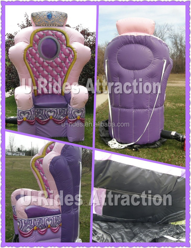 inflatable princess throne chair