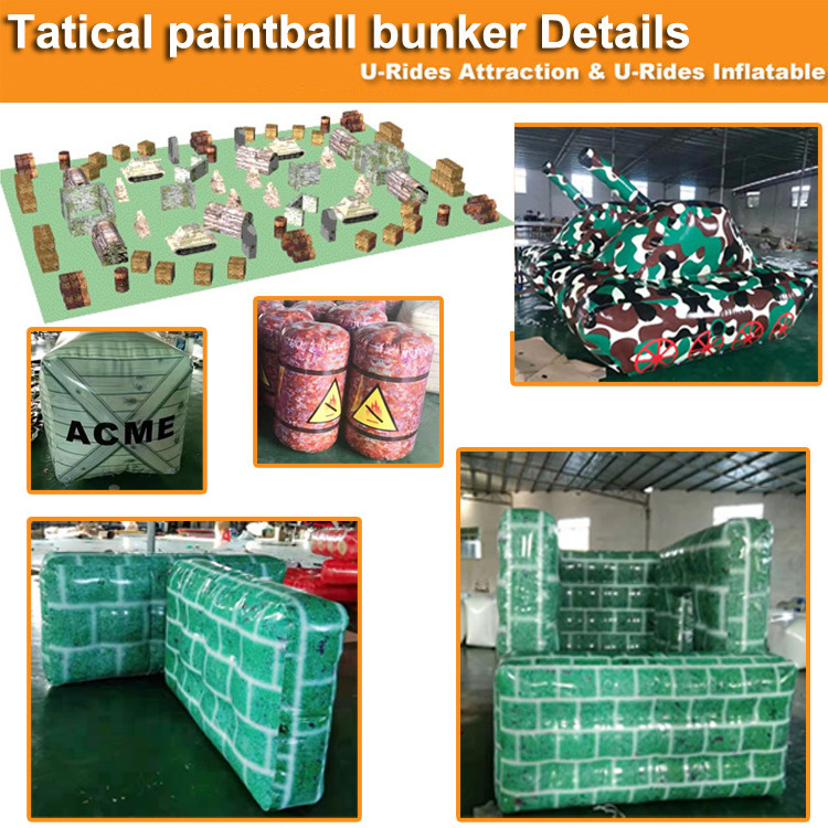 Hot sale sport game air bunker outdoor ce certificate shooting game inflatable paintball bunkers for paintball field