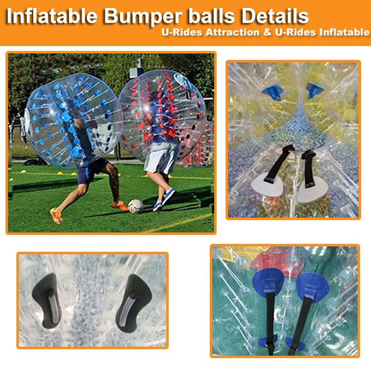 Go karts Football bubble soccer Human hamster knocker ball clear orange color inflatable bumper ball for Sports Commercial Event