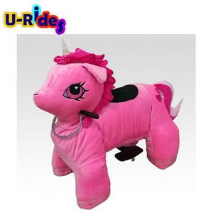 Hot selling animal ride  electric motorized plush cars kids ride on unicorn animal toy animal electric ride on car