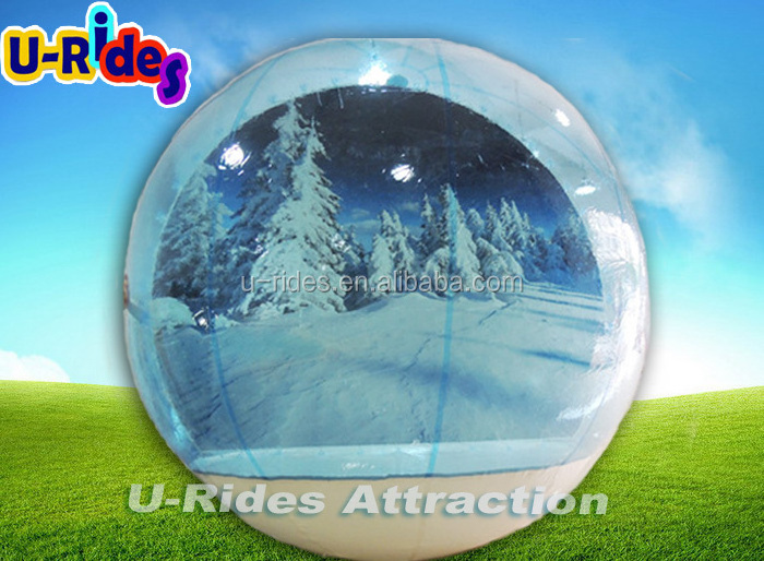 Commercial Giant Christmas Decorations Human Size Bubble Tent inflatable Christmas Snow Globe Decoration