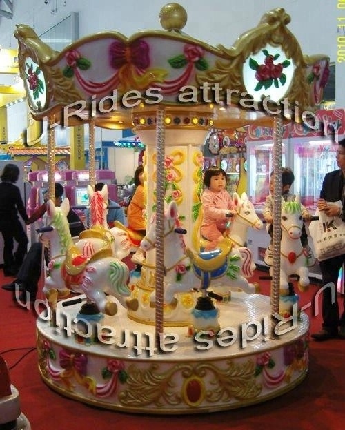 Factory mechanical musical  games amusement merry-go-round equipment funny electric carousel horse ride for sale