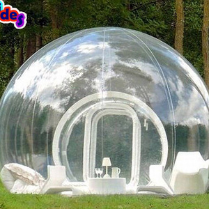 lawn Inflatable transparent clear portable outdoor single tunnel house bathroom PVC dome igloo tent inflatable bubble tent for