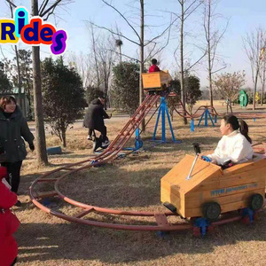 Hot sale amusement park equipment manpower driving mini roller coaster train human power roller coaster for kids