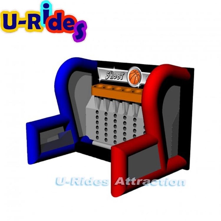 Commercial giant connect four inflatable basketball game