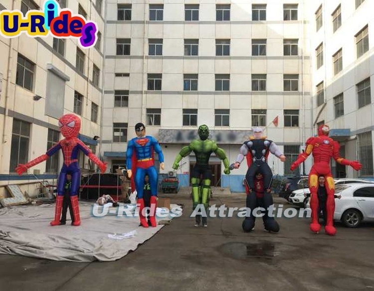 Inflatable Superheroes cartoon character for theme party decoration