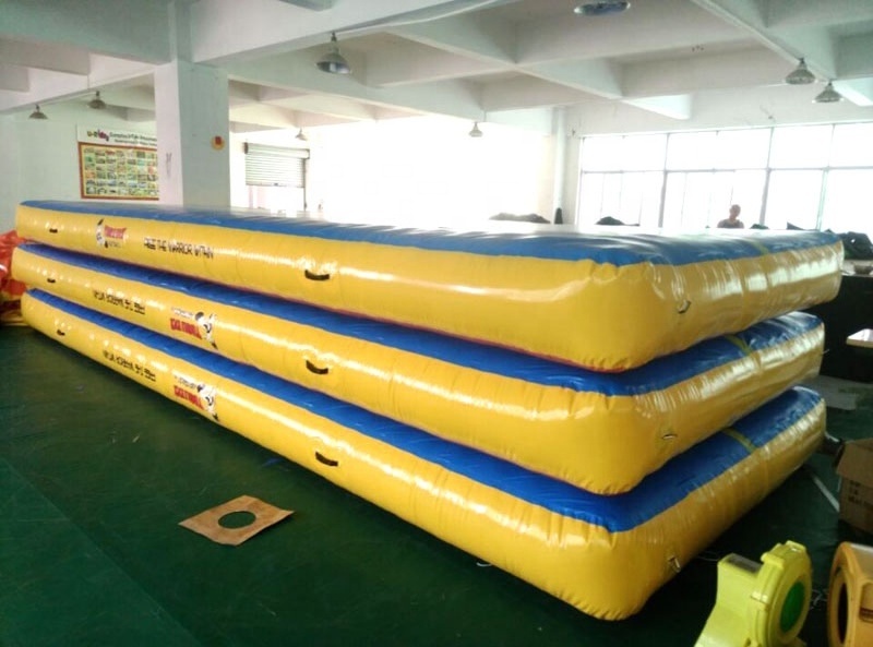 Air tight custom yoga sports training gym acrobatics mat Inflatable gynastics mat air tumble track for gymnastics