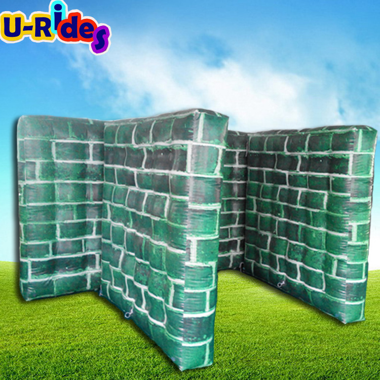 Custom Archery Shooting Target Used Inflatable Obstacle T shape wall paintball bunker For Shooting Game