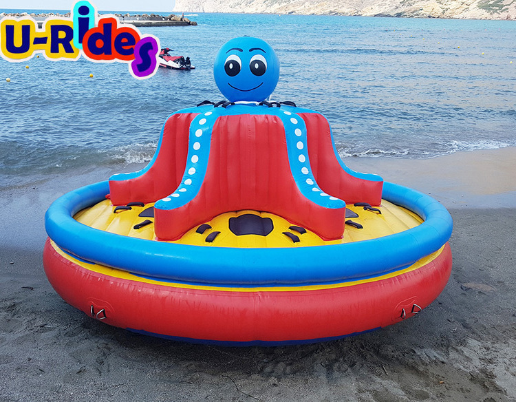 customized inflatable floating spinner octopus twister boat tube towable water tube inflatable For Water beach Fun