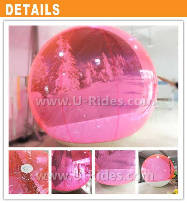 Wholesale clear giant inflatable snow globe human size blow up big inflatable christmas snow globe