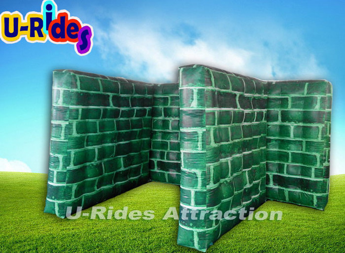 Custom Archery Shooting Target Used Inflatable Obstacle T shape wall paintball bunker For Shooting Game