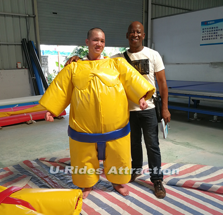 Custom Inflatable Sports Games Bat Man Sumo Wrestling Foam Padded Sumo wrestler suit costume For Indoor or Outdoor playground