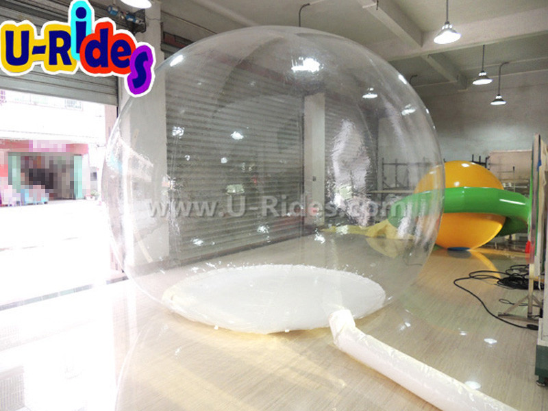 custom outdoor commerical life size clear Bubble dome snow ball transparent inflatable snow globe tent for camping