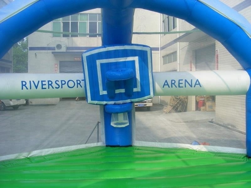 Wholesale all in one multifunctional sport inflatable basketball field dodgeball court joust game inflatable arena