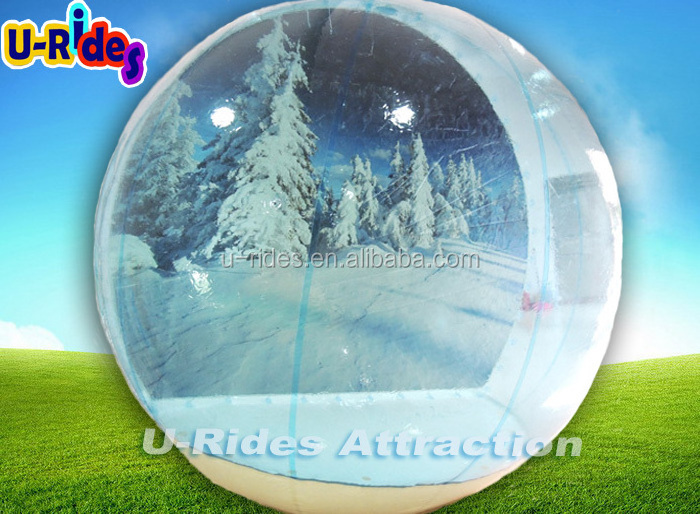 Commercial Giant Christmas Decorations Human Size Bubble Tent inflatable Christmas Snow Globe Decoration