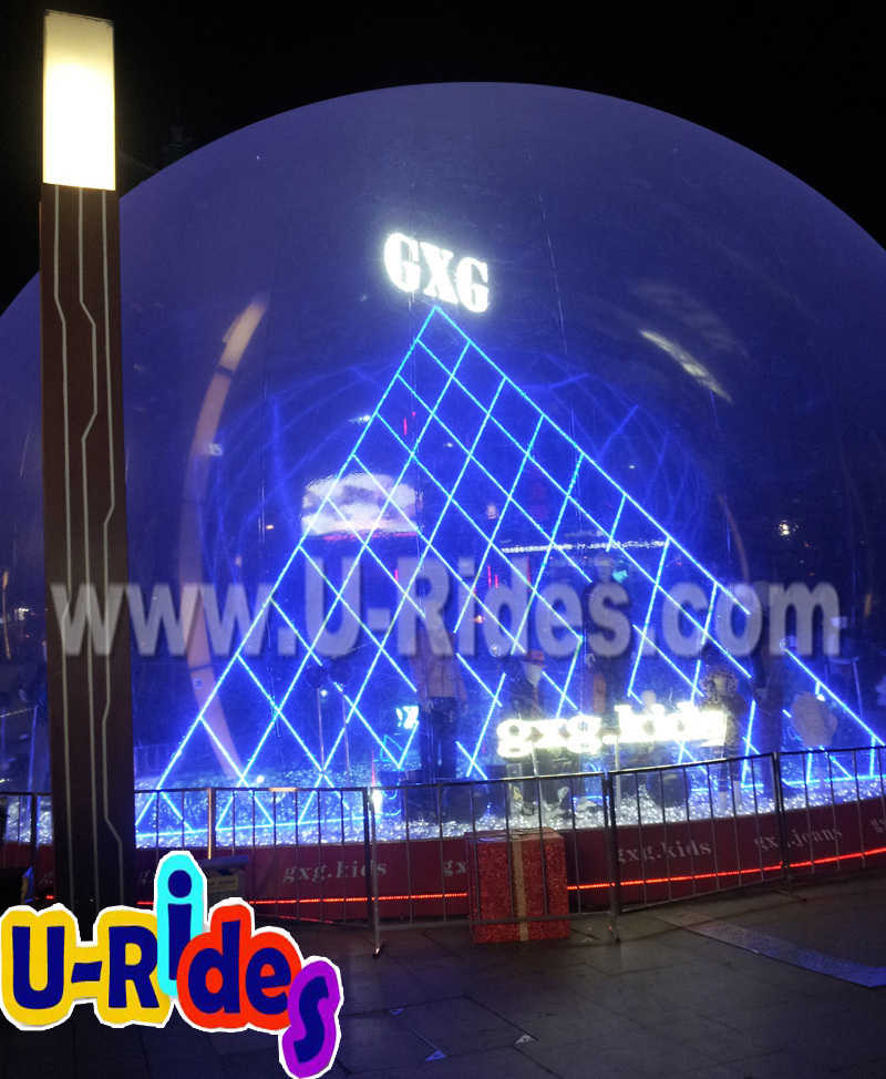 Popular Christmas Snowball Giant Inflatable Snow Globe Ball  For Christmas Decorations Display