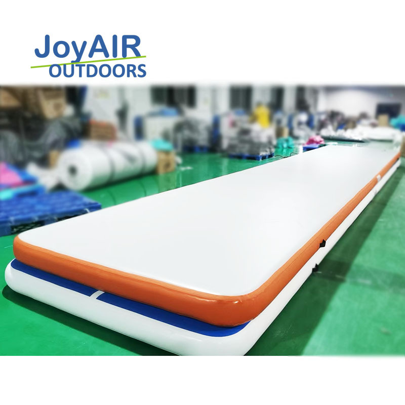 Air tight custom yoga sports training gym acrobatics mat Inflatable gynastics mat air tumble track for gymnastics