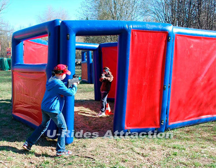 Wholesale Green high wall inflatable tactical air bunker window speedball bunkers inflatable paintball bunkers for  shoot sport