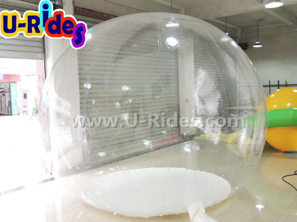 custom outdoor commerical life size clear Bubble dome snow ball transparent inflatable snow globe tent for camping